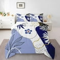 thumbnail image 1 of Homewish Teens Blue Flower Leaves 2pcs Bedding Comforter Set,Vintage Aesthetic Twin Comforter Sets,Minimalist Mid Century Breathable Bedding Set,Microfiber Bedroom Decor,Reversible, 1 of 8