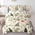 thumbnail image 1 of Homewish Teens Boys Girls Kawaii Cats Bedding Comforter Set 7 Pieces,Chic Floral Flowers Full Bedding Set Lightweight,Botanical Mushroom Fitted Sheet Flat Sheet,Ultra Soft Home Decor,Reversible, 1 of 8