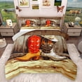thumbnail image 1 of Homewish Western Boots 3-Piece Queen Comforter Set, Lodge Cabin, Retro Rustic, Reversible, 1 of 8