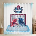 thumbnail image 1 of Homewish Teens Boys Sport Ice Hockey Blackout Curtains Set of 2 (52x84 Each),Ball Game Window Curtains,Blue Red Curtains and Drapes,Breathable Home Decor, 1 of 6