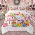 thumbnail image 1 of Homewish Teens Cartoon Snowman Bedding Comforter Set 2pcs,Merry Christmas Twin Comforter Sets Microfiber,Xmas Snowflakes Candy Cane Breathable Bedding Set,Luxury Bedroom Decor,Reversible, 1 of 8