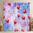 thumbnail image 1 of Homewish Teens Cartoon Strawberry Black Out Curtains, Dreamy Cartoon Curtains Pack of 2 (42x63 Each), Blue Purple Watercolor Bedroom Curtains, Blackout Curtains Home Decor, 1 of 6