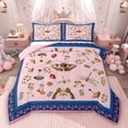 thumbnail image 1 of Homewish Teens Chic Floral Mushroom Bedding Comforter Set 2pcs,Ladybug Moth Dragonfly Twin Comforter Sets Microfiber,Exotic Style Breathable Bedding Set,Ultra Soft Home Decor,Reversible, 1 of 8