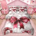 thumbnail image 1 of Homewish Teens Christmas Bowtie 7-Piece Twin Bedding Sets,Happy Xmas Bedding Comforter Set,Kawaii Bow Breathable Sheet Sets,Lightweight Room Decor,Reversible, 1 of 8