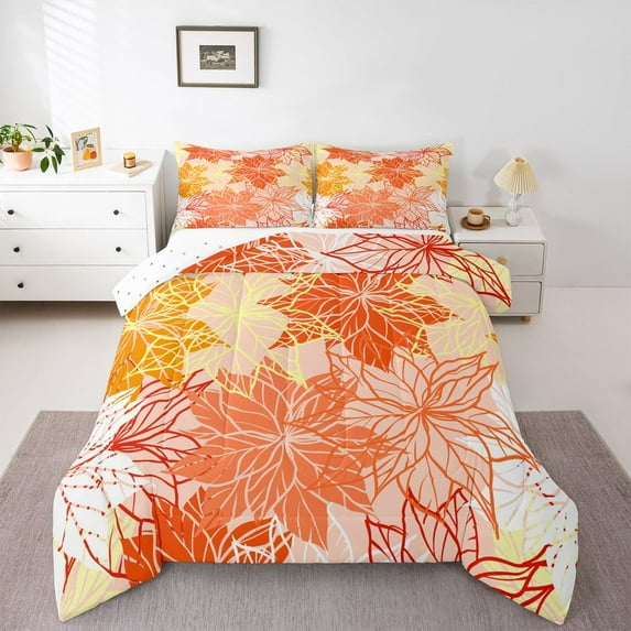 Homewish Teens Colorful Flowers 3 Pieces Queen Comforter Set,Abstract Vintage Aesthetic Ultra Soft Bedding Sets,Botanical Plants Floral Bedding Comforter Set,Luxury Bedroom Decor