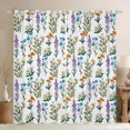 thumbnail image 1 of Homewish Teens Colorful Flowers Blackout Curtains Set of 2 (52x84 Each),Spring Garden Window Curtains,Chic Floral Blossoms Curtains and Drapes,Ultra Soft Home Decor, 1 of 6