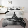 thumbnail image 1 of Homewish Teens Female Eiffel Tower 3 Pieces Queen Comforter Set,Romantic Lover Couple Ultra Soft Bedding Sets,Happy Valentine's Day Bedding Comforter Set Breathable,Ultra Soft Home Decor,Reversible, 1 of 8
