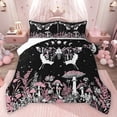 thumbnail image 1 of Homewish Teens Female Men Flying Butterfly Full Size Comforter Sets 3-Piece,Botanical Plants Mushroom Bedding Comforter Set,Galaxy Starry Sky Lightweight Bedding Sets,Super Cozy Room Decor, 1 of 8