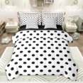 thumbnail image 1 of Homewish Teens Female Men Polka Dots Bedding Comforter Set 7 Pieces,Black White Full Bedding Set Lightweight,Minimalist Vintage Geometric Circle Fitted Sheet Flat Sheet,Super Cozy Room Decor, 1 of 8