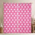 thumbnail image 1 of Homewish Teens Female Men Polka Dots Black Out Curtains,Pink White Curtains Pack of 2 (42x63 Each),Minimalist Vintage Geometric Circle Bedroom Curtains,Super Cozy Room Decor, 1 of 6