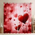 thumbnail image 1 of Homewish Teens Female Men Romantic Couple Lover Black Out Curtains,Red Love Heart Print Curtains Pack of 2 (42x63 Each),Happy Valentine'S Day Bedroom Curtains,Super Cozy Room Decor, 1 of 6