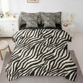 thumbnail image 1 of Homewish Teens Female Men Women Zebra Print Twin Bedding Sets 7-Piece,Jungle Animal Stripes Bedding Comforter Set Microfiber,Woodland Wildlife Print Breathable Sheet Sets,Lightweight Room Decor, 1 of 8