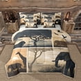 thumbnail image 1 of Homewish Teens Giraffe Lion Elephants Twin Bedding Sets 7-Piece,African Savanna Animal Bedding Comforter Set Microfiber,Wildlife Lover Breathable Sheet Sets,Breathable Home Decor,Reversible, 1 of 8