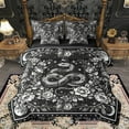 thumbnail image 1 of Homewish Teens Gothic Animal Snake Twin Bedding Sets 7-Piece,Boho Starry Sky Bedding Comforter Set Microfiber,Chic Floral Flowers Breathable Sheet Sets,Lightweight Room Decor,Reversible, 1 of 8