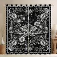 thumbnail image 1 of Homewish Teens Gothic Moth Black Out Curtains,Abstract Starry Sky Curtains Pack of 2 (42x63 Each),Chic Floral Flowers Bedroom Curtains,Lightweight Room Decor, 1 of 6