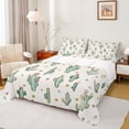 thumbnail image 1 of Homewish Teens Green Cactus 4pcs Bed Sheets,Botanical Plants King Sheets,Western Flower Super Cozy Sheet Set,Luxury Bedroom Decor, 1 of 7