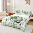 thumbnail image 1 of Homewish Teens Happy Camping 4pcs Bed Sheets,Adventure Theme King Sheets,Geometric Plaid Grid Super Cozy Sheet Set,Luxury Bedroom Decor, 1 of 7