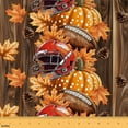 thumbnail image 1 of Homewish Teens Harvest Pumpkin 01, Cartoon Rugby Helmet Room Decor Fabric by the Yard, Rustic Farmhouse Sewing Fabric, Microfiber Bedroom Decor, 1 of 6