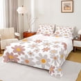 thumbnail image 1 of Homewish Teens Kawaii Floral Twin Sheet Sets, Grey Groovy Daisy Flower Twin Fitted Sheet, Cute Princess Cartoon Flat Sheet, Luxury Bedroom Decor, 3 Pieces, 1 of 7