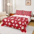 thumbnail image 1 of Homewish Teens Kids Children Christmas Santa Claus Twin Sheet Sets 3pcs,Happy Xmas Tree Twin Fitted Sheet Microfiber,Happy New Year Breathable Flat Sheet,Ultra Soft Home Decor, 1 of 7