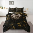 thumbnail image 1 of Homewish Teens Leopard Cheetah Print 2pcs Bedding Comforter Set,Love Heart Print Twin Comforter Sets,Chic Flower Rose Breathable Bedding Set,Luxury Bedroom Decor,Reversible, 1 of 8