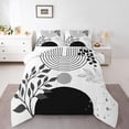 thumbnail image 1 of Homewish Teens Minimalist Stripes Circle 2pcs Bedding Comforter Set,Vintage Aesthetic Leaves Twin Comforter Sets,Mid Century Breathable Bedding Set,Luxury Bedroom Decor,Reversible, 1 of 8