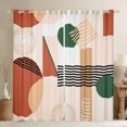 thumbnail image 1 of Homewish Teens Minimalist Stripes Circle Black Out Curtains,Vintage Aesthetic Geometric Curtains Pack of 2 (42x63 Each),Abstract Art Bedroom Curtains,Luxury Bedroom Decor, 1 of 6