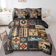 thumbnail image 1 of Homewish Teens Safari Bear 7 Pieces Bedding Comforter Set,Tribal Aztec Full Bedding Set Lightweight,Bohemian Theme Fitted Sheet Flat Sheet,Super Cozy Room Decor,Reversible, 1 of 8