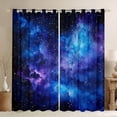 thumbnail image 1 of Homewish Teens Starry Sky Black Out Curtains,Universe Galaxy Curtains Pack of 2 (42x63 Each),Abstract Gradient Bedroom Curtains,Breathable Home Decor, 1 of 6