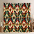 thumbnail image 1 of Homewish Teens Tribal Aztec Black Out Curtains,Bohemian Theme Curtains Pack of 2 (42x63 Each),Exotic Style Bedroom Curtains,Microfiber Bedroom Decor, 1 of 6