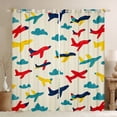 thumbnail image 1 of Homewish Teens Vehicle Helicopter Blackout Curtains Set of 2 (52x84 Each), Retro Cartoon Airplane Window Curtains, Dreamy Fairy Tale Curtains and Drapes, Curtains Blackout Decor, 1 of 6