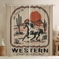 thumbnail image 1 of Homewish Teens Western Farmhouse Horse Black Out Curtains,Exotic Style Curtains Pack of 2 (42x63 Each),Retro Vintage Bedroom Curtains,Breathable Home Decor, 1 of 6