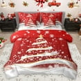 thumbnail image 1 of Homewish Teens Xmas Tree Snowflakes Bedding Comforter Set 7pcs,Merry Christmas Queen Bedding Sets Super Cozy,Happy New Year Queen Sheet Sets,Breathable Home Decor,Reversible, 1 of 8