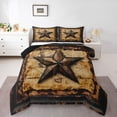 thumbnail image 1 of Homewish Texas Stars 3 Pieces Queen Comforter Set for Kids Teens Adults,Black Brown Ultra Soft Bedding Sets,Retro Vintage Bedding Comforter Set Breathable,Breathable Room Decor,Reversible, 1 of 8