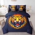 thumbnail image 1 of Homewish Tiger Animal 7-Piece Bedding Comforter Set For Teens Boys Girls,Jungle Wildlife King Bedding Sets,Woodland Safari Ultra Soft Bed Sheets,Breathable Home Decor,Reversible, 1 of 8