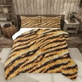 thumbnail image 1 of Homewish Tiger Stripes Queen Comforter Set,Jungle Animal Bedding Sets,Brown Black Bedding Comforter Set For Gir Boy,Super Cozy Room Decor Reversible,3pcs, 1 of 8