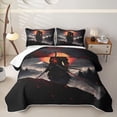 thumbnail image 1 of Homewish Traditional Samurai Print Twin Quilt Set,Japanese Ink Painting Twin Coverlet Set,2 Pieces, 1 of 7