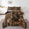 thumbnail image 1 of Homewish Tree Branches Leaves 3-Piece Full Size Comforter Sets For Children Teens Adults,Botanical Plants Bedding Comforter Set,Brown Black Lightweight Bedding Sets,Breathable Home Decor,Reversible, 1 of 8