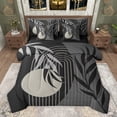 thumbnail image 1 of Homewish Tree Leaves Twin Bedding Sets 7-Piece for Boys Girls,Minimalist Geometric Stripes Lines Bedding Comforter Set Microfiber,Retro Vintage Aesthetic Breathable Sheet Sets, 1 of 8