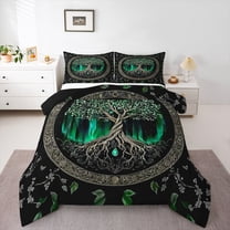 Homewish Tree Of Life 2pcs Bedding Comforter Set For Teens Boys Girls,Bohemian Theme Twin Comforter Sets,Starry Sky Breathable Bedding Set,Luxury Bedroom Decor,Reversible