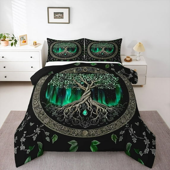 Homewish Tree Of Life 2pcs Bedding Comforter Set For Teens Boys Girls,Bohemian Theme Twin Comforter Sets,Starry Sky Breathable Bedding Set,Luxury Bedroom Decor,Reversible