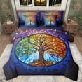 thumbnail image 1 of Homewish Tree Of Life 7-Piece Twin Bedding Sets,Modern Aesthetic Art Bedding Comforter Set,Retro Bohemain Style Sheet Sets For Men Women,Luxury Bedroom Decor Reversible, 1 of 8