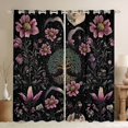 thumbnail image 1 of Homewish Tree Of Life Blackout Curtains Set of 2 (52x84 Each) For Teens Female Men,Chic Floral Flowers Window Curtains,Bohemian Theme Curtains and Drapes,Uxury Bedroom Decor, 1 of 6
