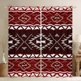 thumbnail image 1 of Homewish Tribal Aztec Adult Blackout Curtains Set of 2 (52x84 Each), Red Maroon Triangle Window Curtains, Vintage Western Bohemian Curtains and Drapes, Blackout Curtains Room Decor, 1 of 6
