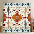 thumbnail image 1 of Homewish Tribal Boho Aztec Black Out Curtains for Teen, Retro Orange Abstract Curtains Pack of 2 (42x63 Each), Southwestern Bedroom Curtains, Curtains Blackout Decor, 1 of 6