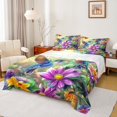 thumbnail image 1 of Homewish Tribal Hummingbird Full Size Sheets for Teens, Purple Orange Floral Bed Sheets, Mysic Jungle Animal Sheet Sets, Luxury Bedroom Decor, 4-Piece, 1 of 7