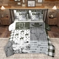 thumbnail image 1 of Homewish Tribal Sheep Skeleton Twin Bedding Sets 7-Piece, Grey Olive Buffalo Bedding Comforter Set, Rustic Western Hunting Reversible Sheet Sets, Lightweight Room Decor, 1 of 7
