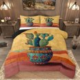 thumbnail image 1 of Homewish Tropical Desert Cactus Bedding Comforter Set,Boho Bohemian Style Twin Comforter Sets,Green Orange Bedding Set For Boys Girls,Ultra Soft Home Decor Reversible,2 Pieces, 1 of 9