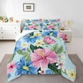 thumbnail image 1 of Homewish Tropical Flowers 2pcs Bedding Comforter Set for Teens Boys Girls,Chic Flowers Twin Comforter Sets,Spring Graden Breathable Bedding Set,Lightweight Room Decor, 1 of 8
