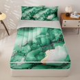 thumbnail image 1 of Homewish Turquoise Marble Zipper Full Size Comforter Sets with Fitted Sheet and 2 Pillowcases,Gold Metallic Zipper Bedding Set,Light gray Reversible,4 Pieces, 1 of 7